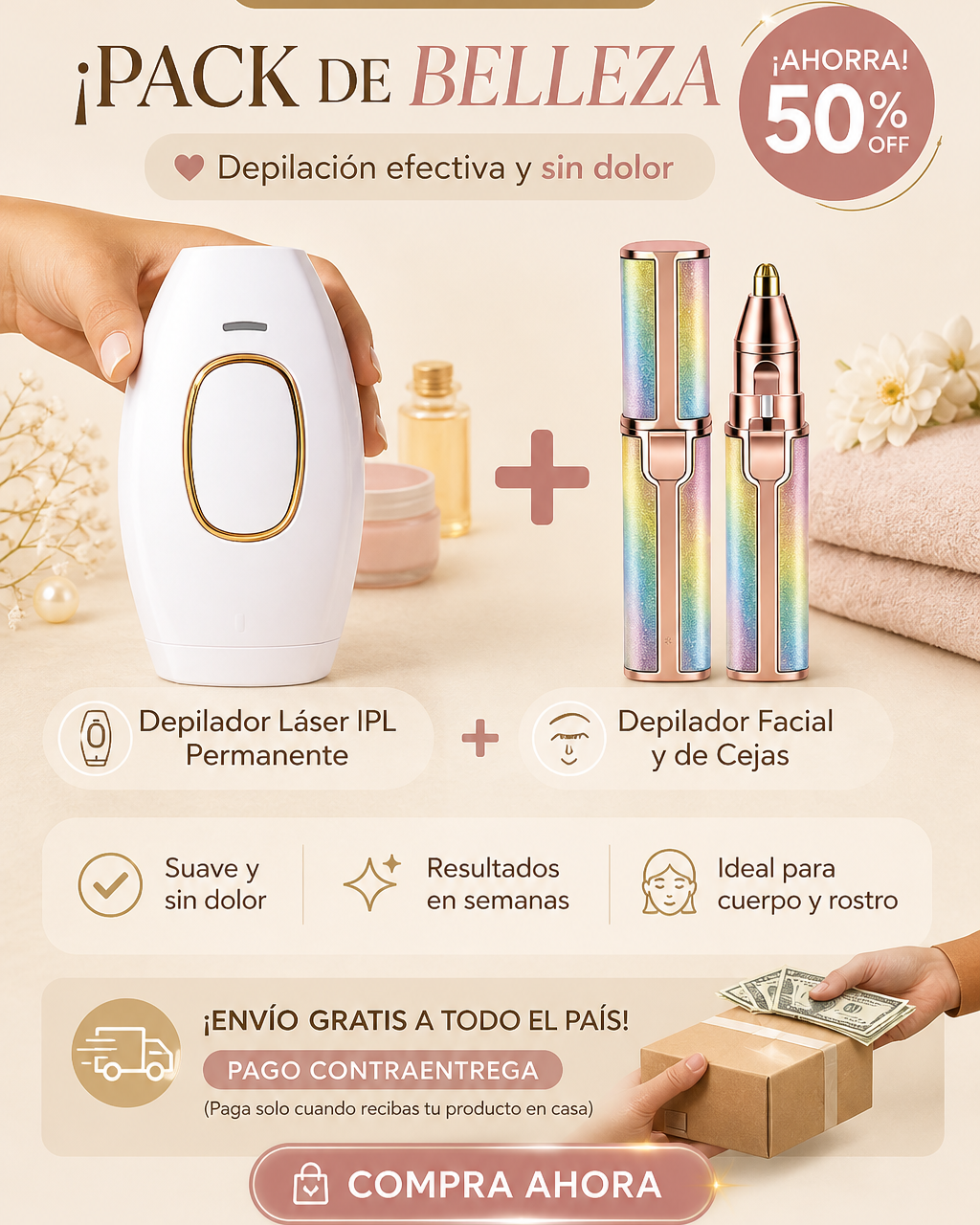 Combo de depilación