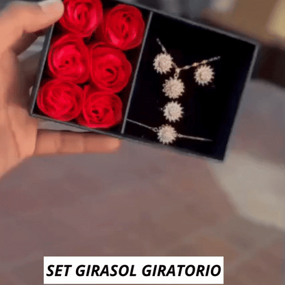 Collar Girasol Giratorio 🌻 | Baño en Oro de 18k + Caja de Lujo ¡Gratis! ✨